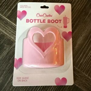 NWT CHARCHARM VALENTINES PINK HEART BOTTLE BOOT